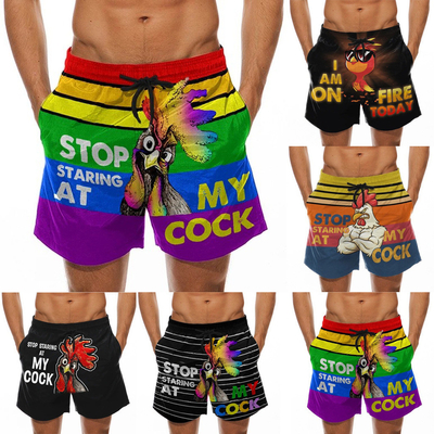 comprar Servicio OEM Pantalones de playa impresos a medida Baños de poliéster Seca rápida para hombres online manufacture