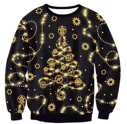 comprar Personalizado de Navidad Impresión en todas partes Sublimación Impresión suéter lavable en máquina online manufacture