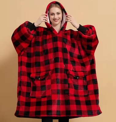 comprar Bolsillo personalizado gigante tamaño único se ajusta a las damas de gran tamaño con capucha manta todo el diseño impreso online manufacture