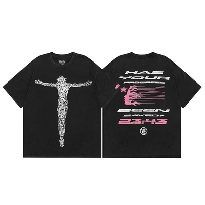 comprar Camiseta gráfica masculina Unisex Coton Camiseta de gran tamaño Manga corta Camiseta de calle vintage Casual online manufacture