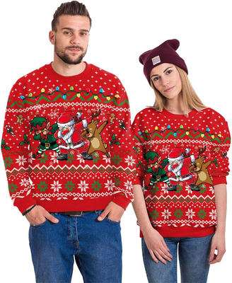 comprar Unisex Suéter de Navidad Feo Impreso en 3D Grafico Grafico Divertido Camiseta de Manga Larga Camisetas Crewneck online manufacture