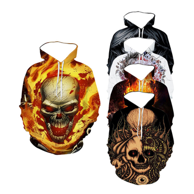 Camiseta con capucha de sublimación en blanco