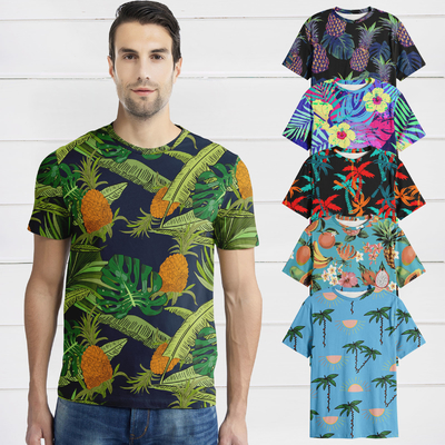 Vestido de vacaciones camisetas de poliéster para hombres