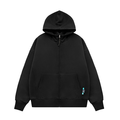 Unisex personalizado Sublimación de 350 gramos Hoodies en blanco Puff Impresión Zip Up Hoodie