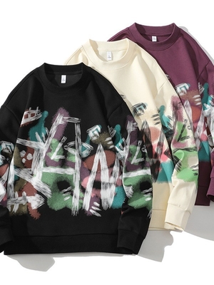 Ropa de hombre de talla personalizada con impresión de sublimación de gran tamaño suéter antiarrugas