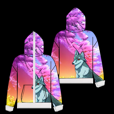 Multi Estilo Digital 3D Sublimación Zip Up Hoodie Todo sobre Impresión bajo demanda Ligero
