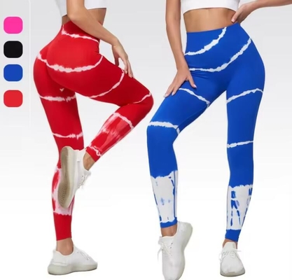 Vestidos de yoga sin costura con más tamaño Leggings impresos a medida Atada Dye Butt Lifting