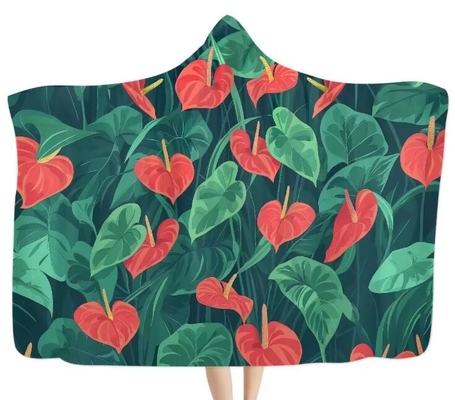 Anthurium Hawaii Imprimir mantas con capucha de gran tamaño