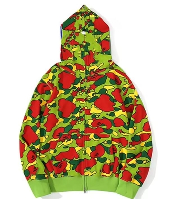 Camuflaje personalizable de cara llena con cremallera con capucha 100% de algodón con cremallera llena con capucha