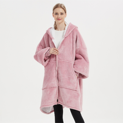 Cerradura con cremallera Pijamas con capucha para mujeres Pijamas con capucha de gran tamaño Ultra cómodos