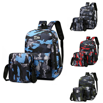 Impresiones digitales Mochila de viaje para hombres Sencilla moda de moda de la escuela media Bolsa de notas de viaje