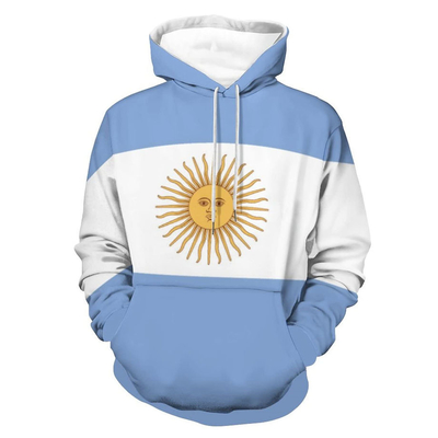 Camiseta de bolsillo con sudadera con capucha con bandera unisex