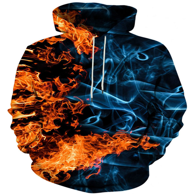 Impresión gráfica para hombres con cuerda de dibujo Hoodies callejeros de gran tamaño Vintage camisetas de manga larga
