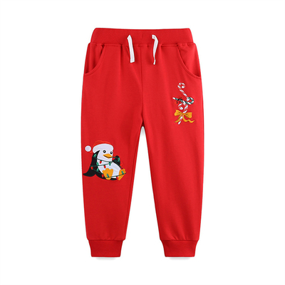 Niñas Nuevo Estilo Navidad Calzoncillos deportivos infantiles Tricotados Bordados de algodón Pantalones deportivos de ropa infantil