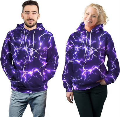 Unisex Nuevo novedad de los hombres con capucha Cool Lightning gráfico con capucha de lana suéter con capucha