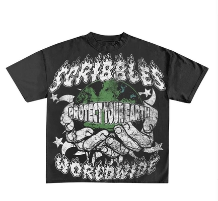 Hip Hop Manga corta Impresión camiseta camisetas hombres